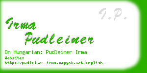 irma pudleiner business card